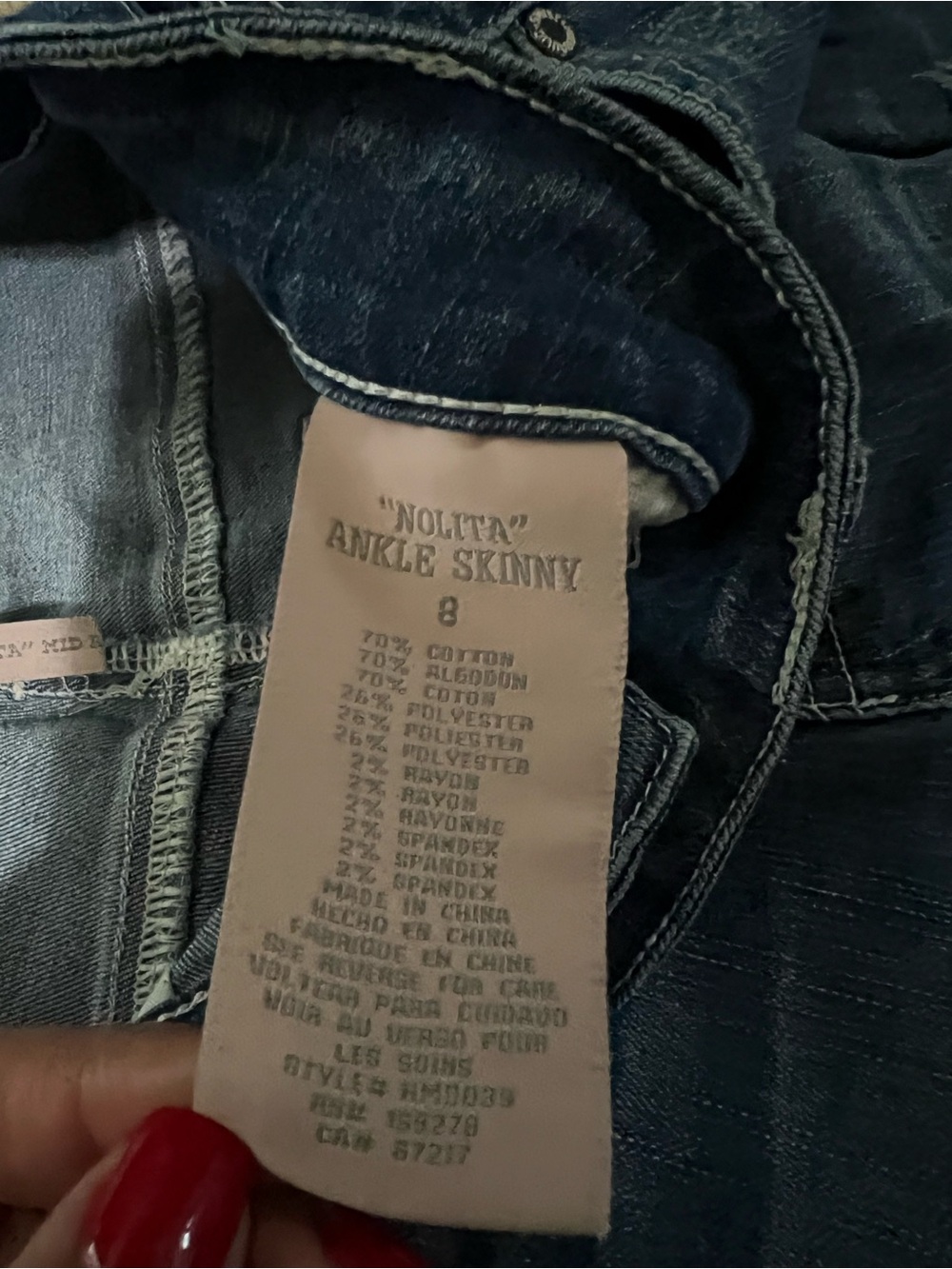 Two Women’s Skinny Jeans - Dark Blue & Medium Blue - Picture 11 of 13
